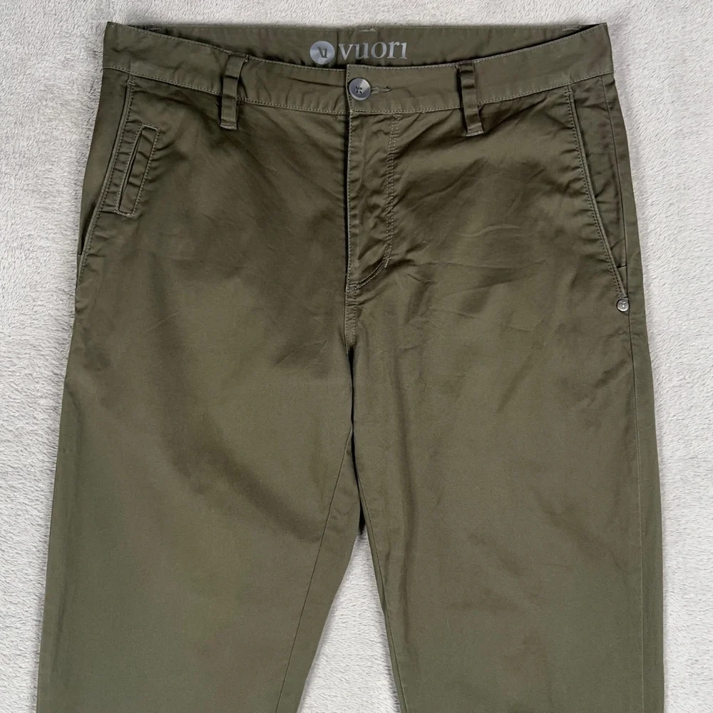 Vuori Collins Chino Pants Men's 30x31 Dark Oregano 5-Pocket Stretch Twill Cotton